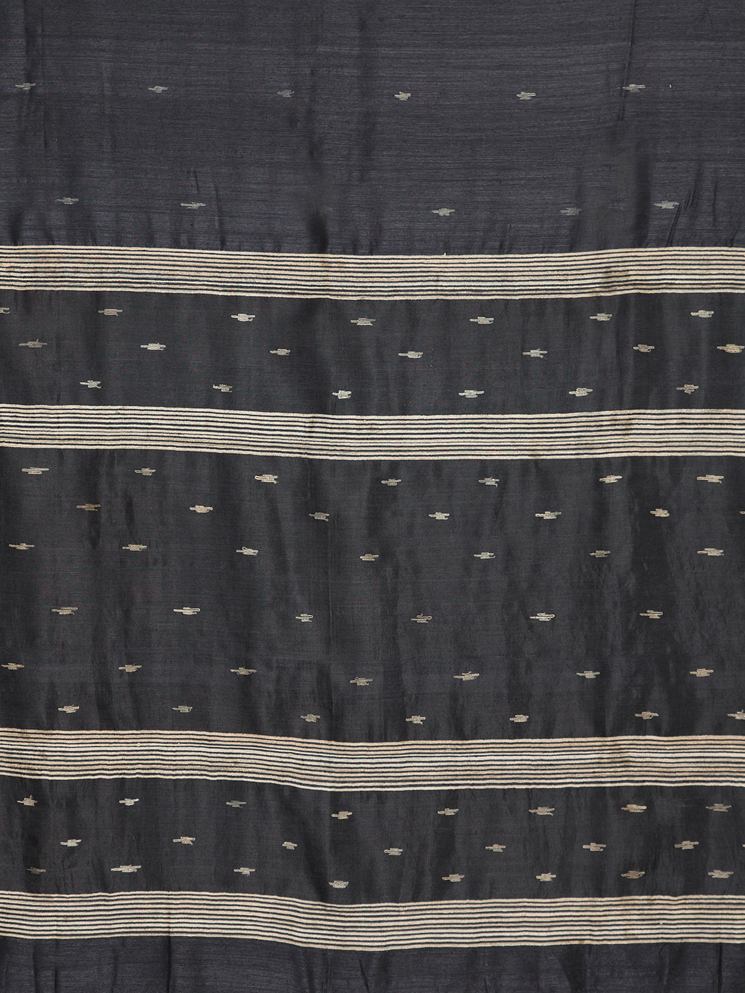 Black Gold Jamdani Silk Saree | SHOBITAM