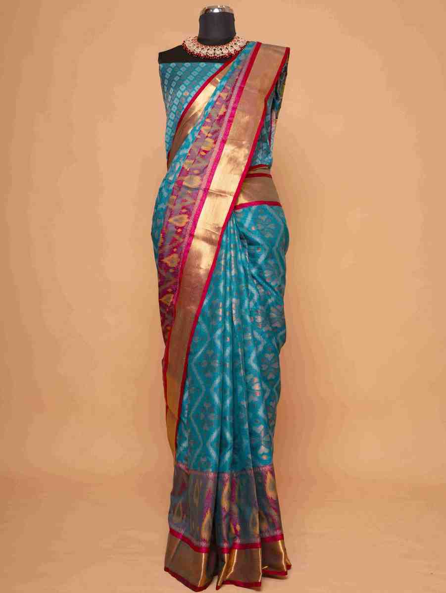 patan patola cotton silk Ready To Wear Saree