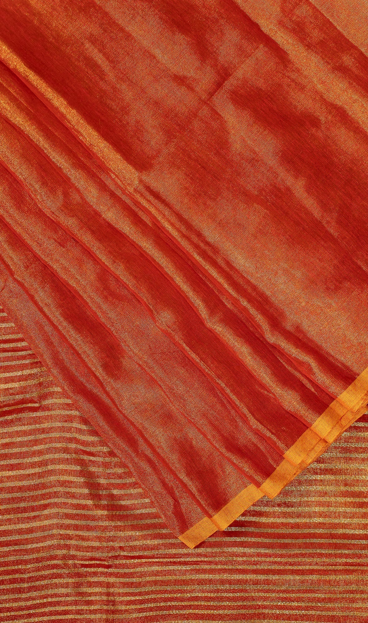 Sunrise Orange Tissue By Linen Saree Haseena | SHOBITAM
