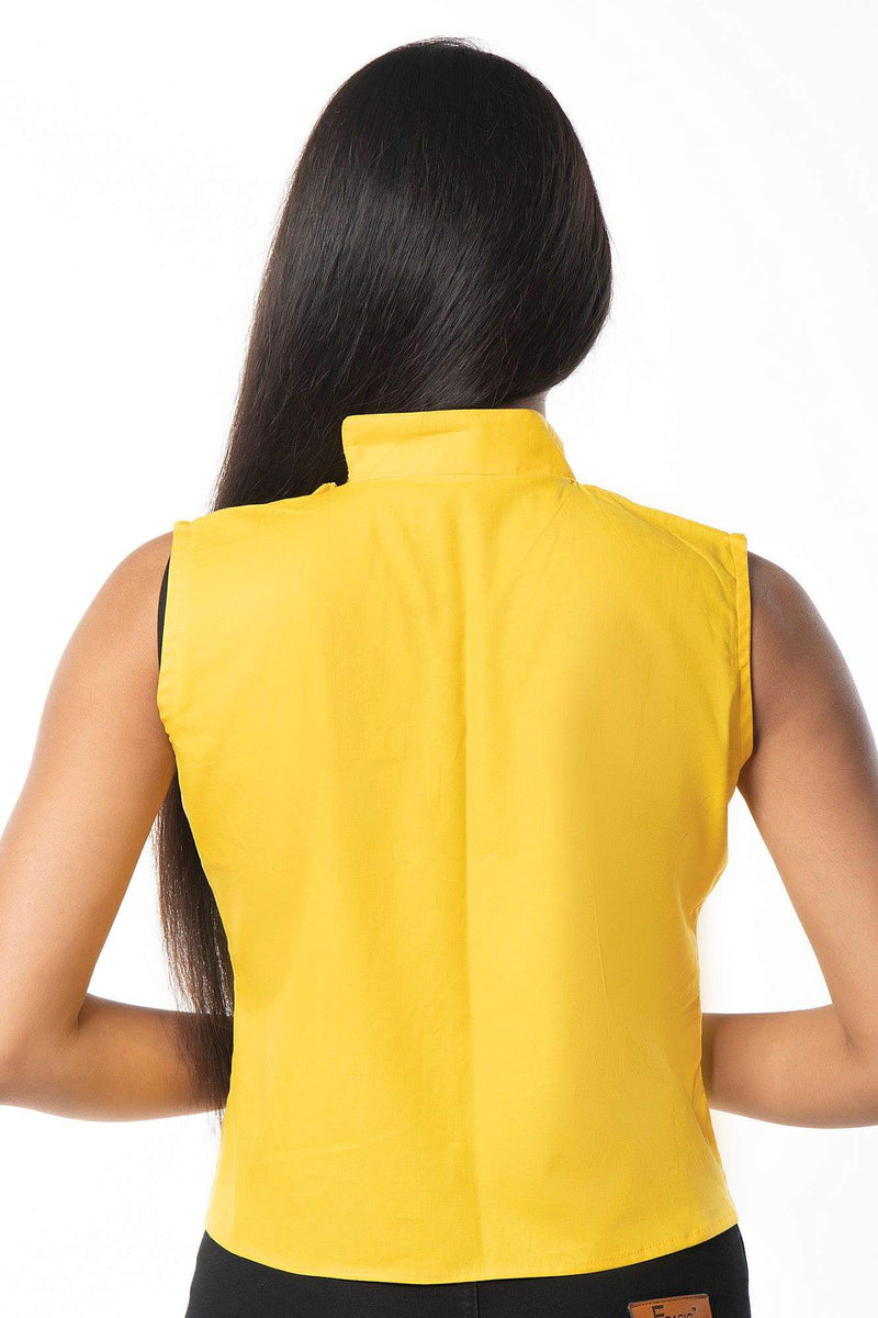 YELLOW COLORED BLOUSE CUM TOP - Isadora Life Online Shopping Store