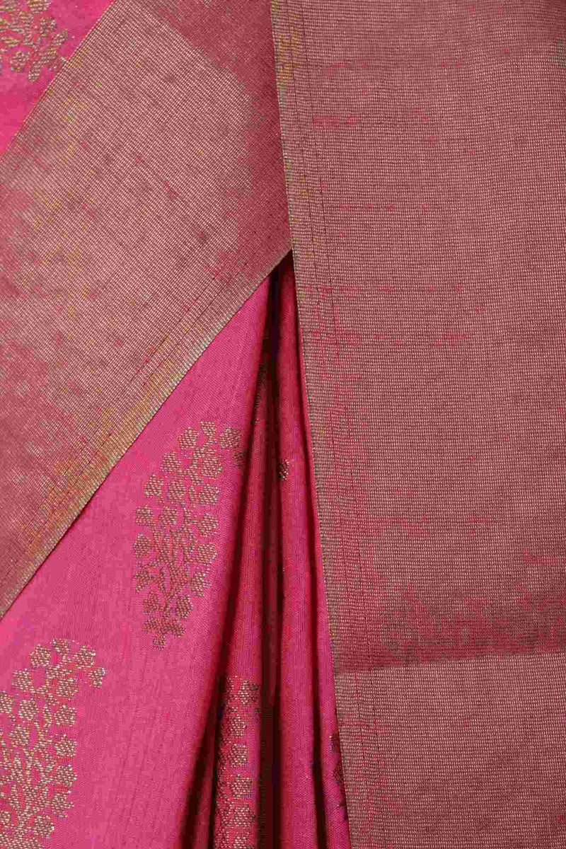 Magnificent Zari woven Pink Wrap in 1 minute Banarasi silk Saree with Readymade Blouse - Isadora Life Online Shopping Store