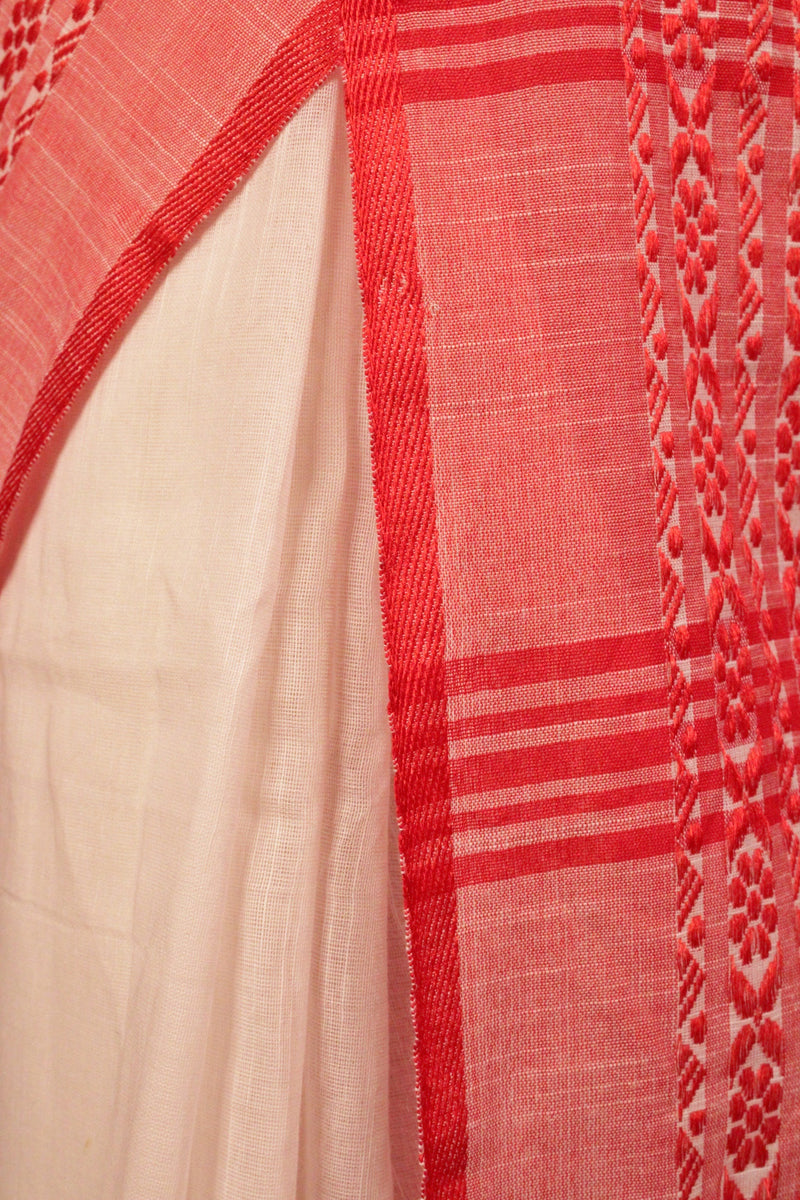 Bengali cotton handloom tant with begampuri naksha weaving wrap in 1 minute saree - Isadora Life Online Shopping Store