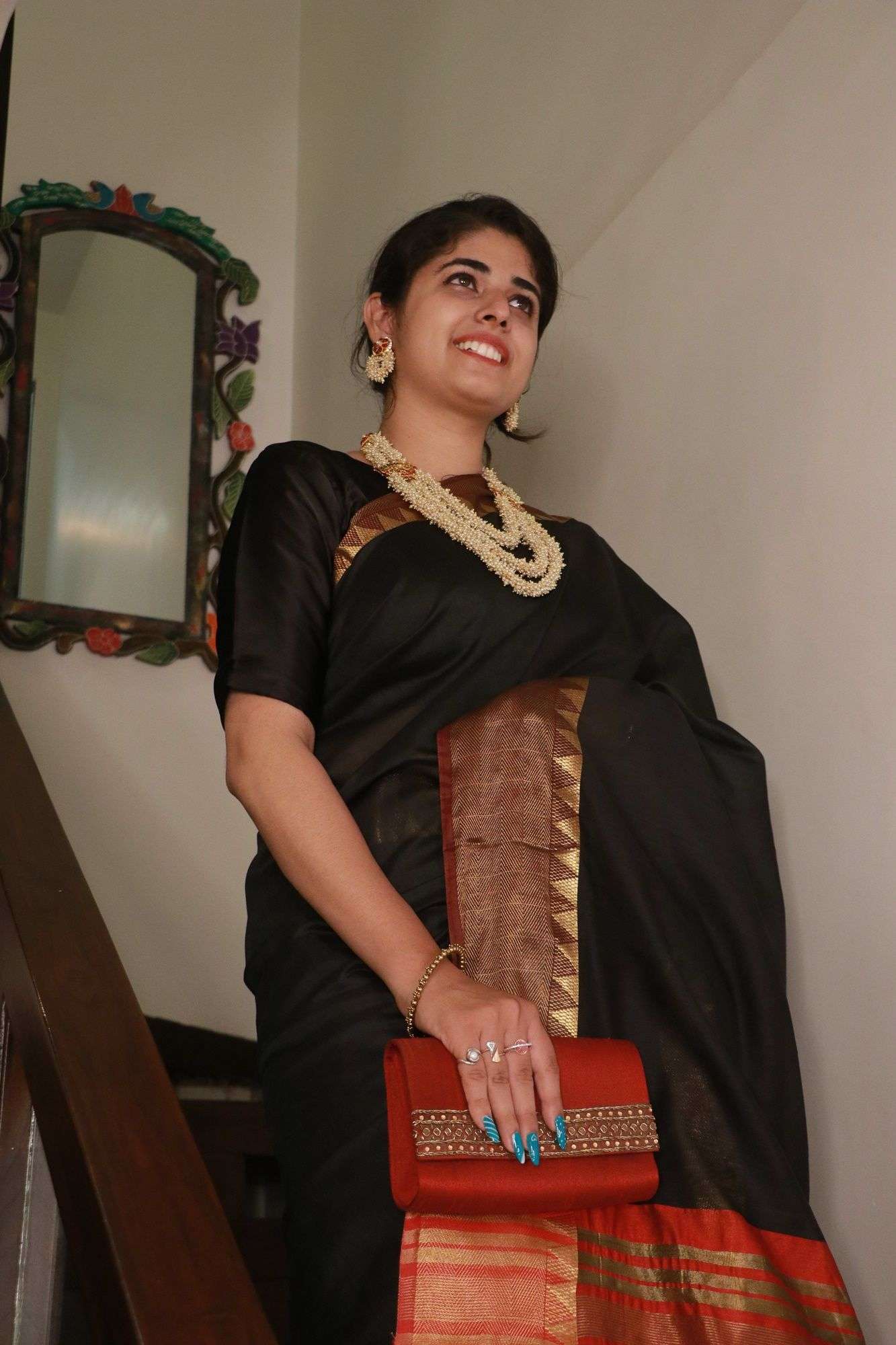 Black Maheshwari Cotton With Zari Woven Border Wrap in 1 minute saree - Isadora Life Online Shopping Store