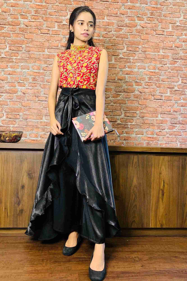 Classy & comfy black apple silk pant skirt - Isadora Life Online Shopping Store