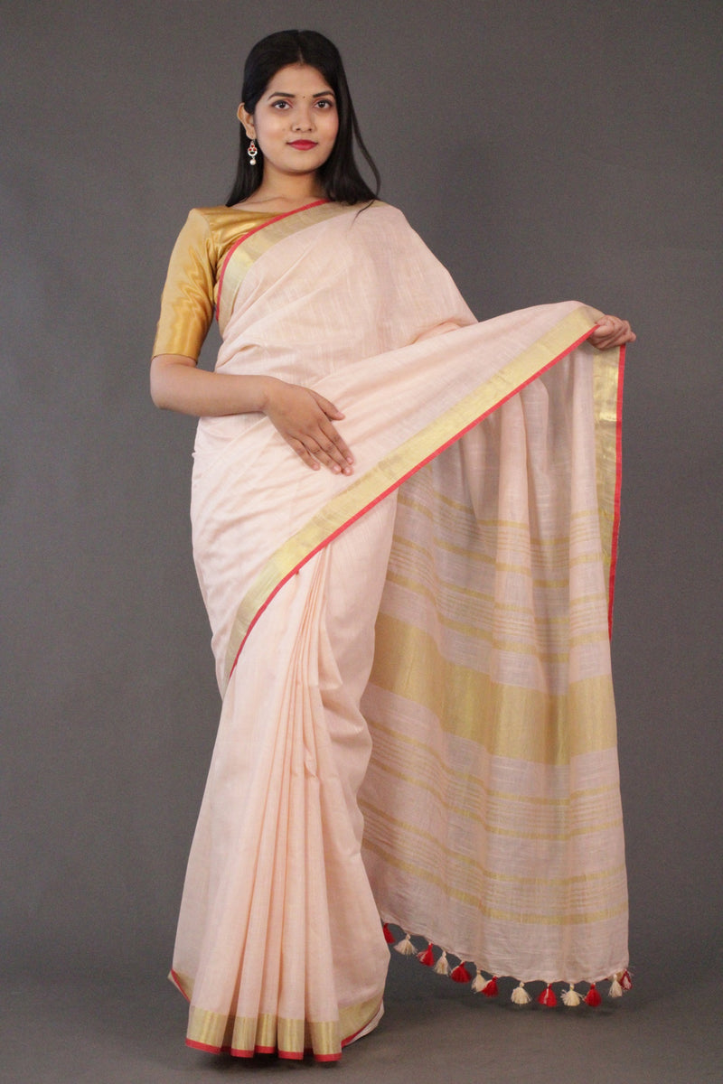 Bhagalpuri Linen Slub Attractive Wrap in 1 minute saree - Isadora Life Online Shopping Store