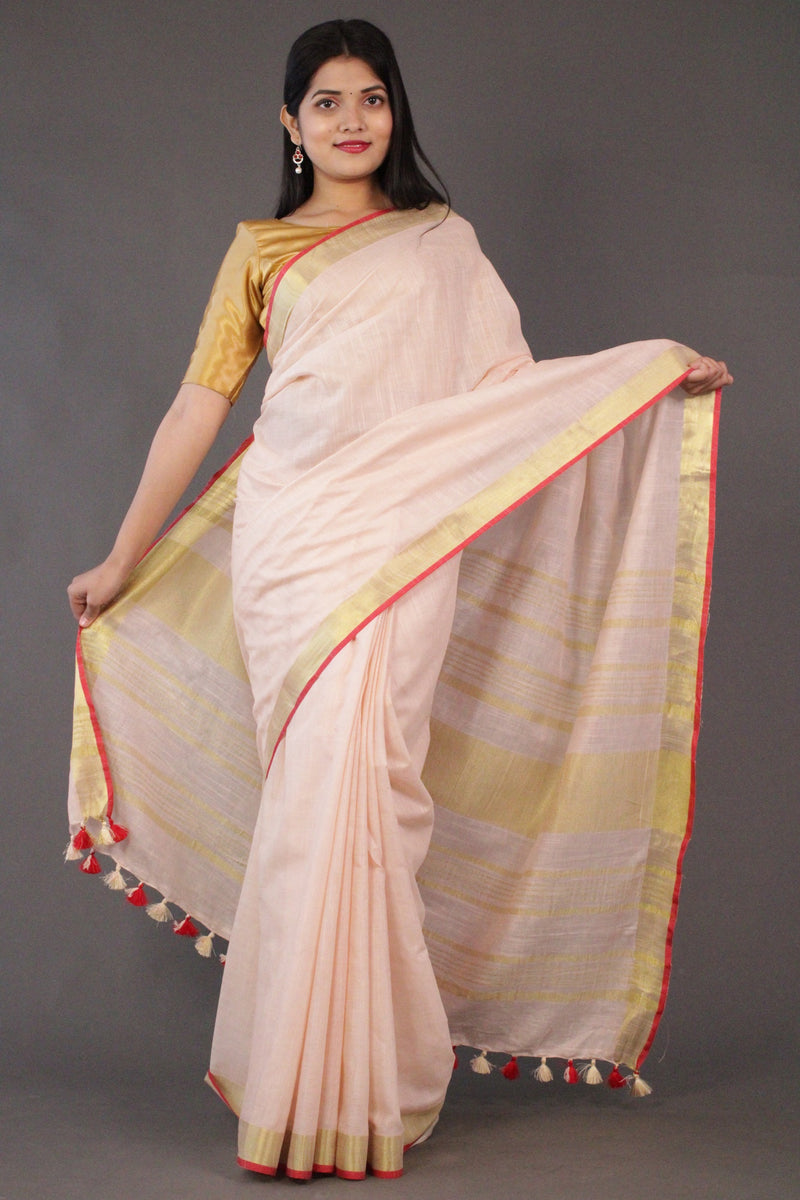Bhagalpuri Linen Slub Attractive Wrap in 1 minute saree - Isadora Life Online Shopping Store