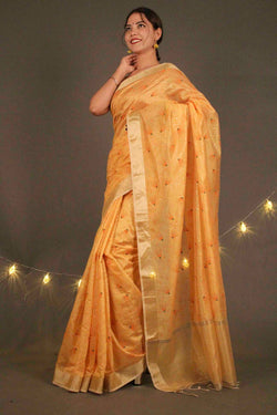 Mustard Yellow Cotton Silk Wrap in 1 minute saree - Isadora Life Online Shopping Store