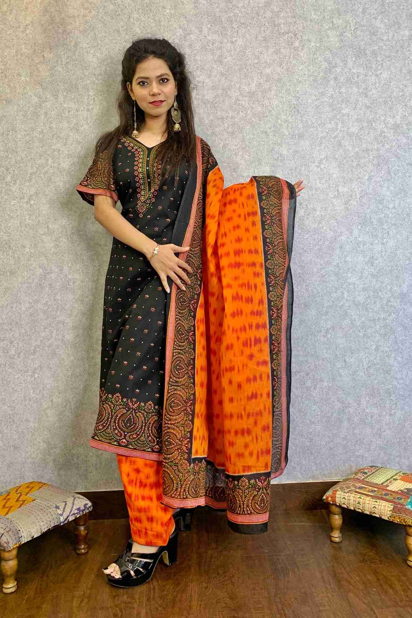 Pure cotton bandhani pattern ready to wear salwar kameez - Isadora Life Online Shopping Store