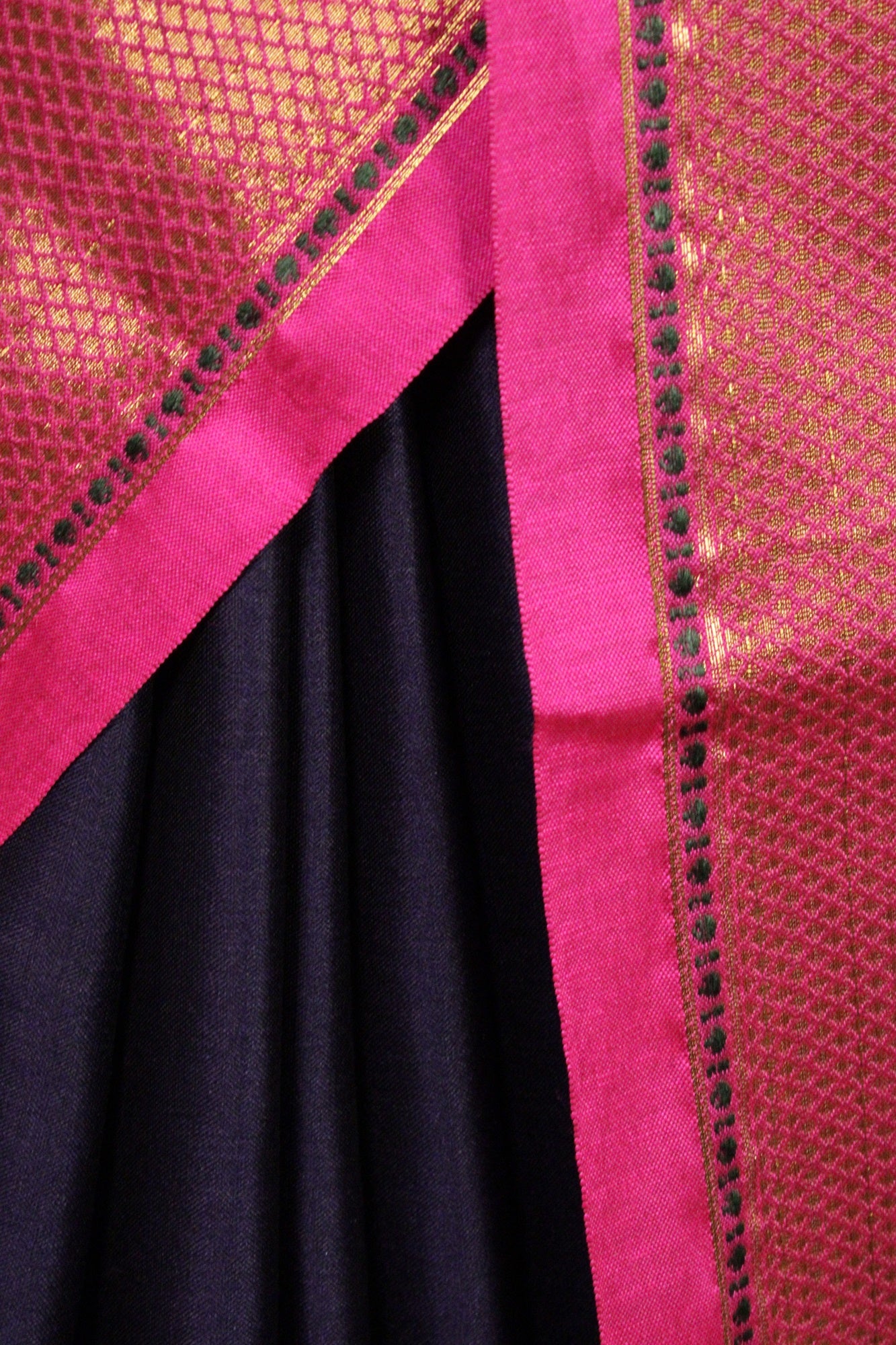 Royal Blue-Pink Banarasi Silk Wrap in 1 minute saree - Isadora Life Online Shopping Store