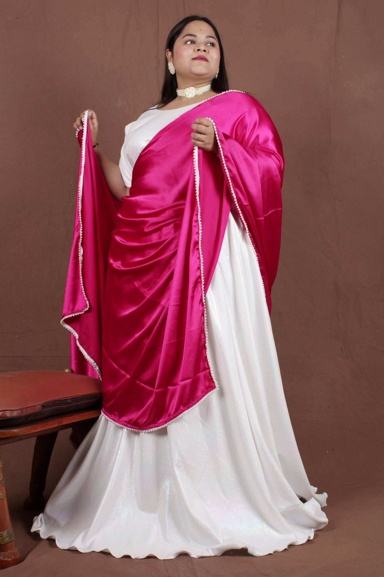 Buy Saree Rajasthani Saree Traditional And Silk Bandhej Saree For Women  (Red 1) at Amazon.in