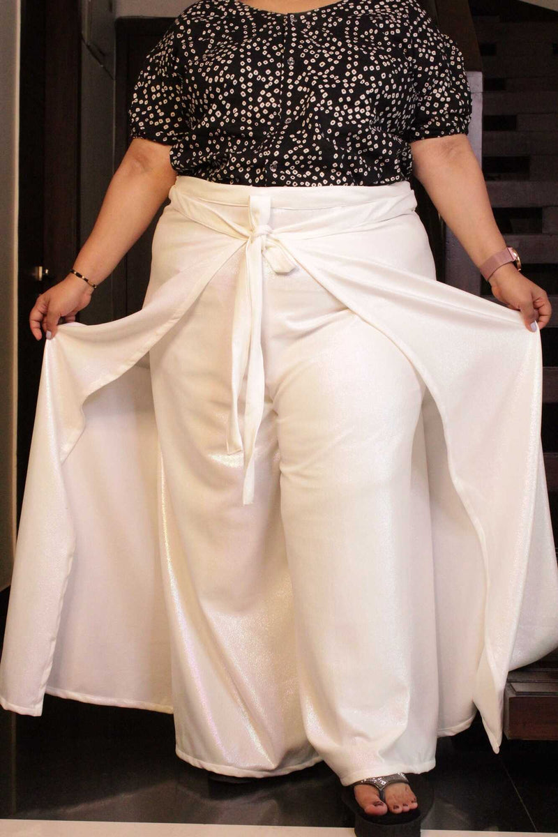 White Comfortable and Classy Wraparound Skirt Divider - Isadora Life Online Shopping Store