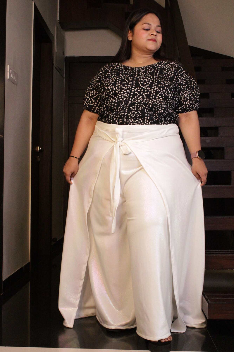 White Comfortable and Classy Wraparound Skirt Divider - Isadora Life Online Shopping Store
