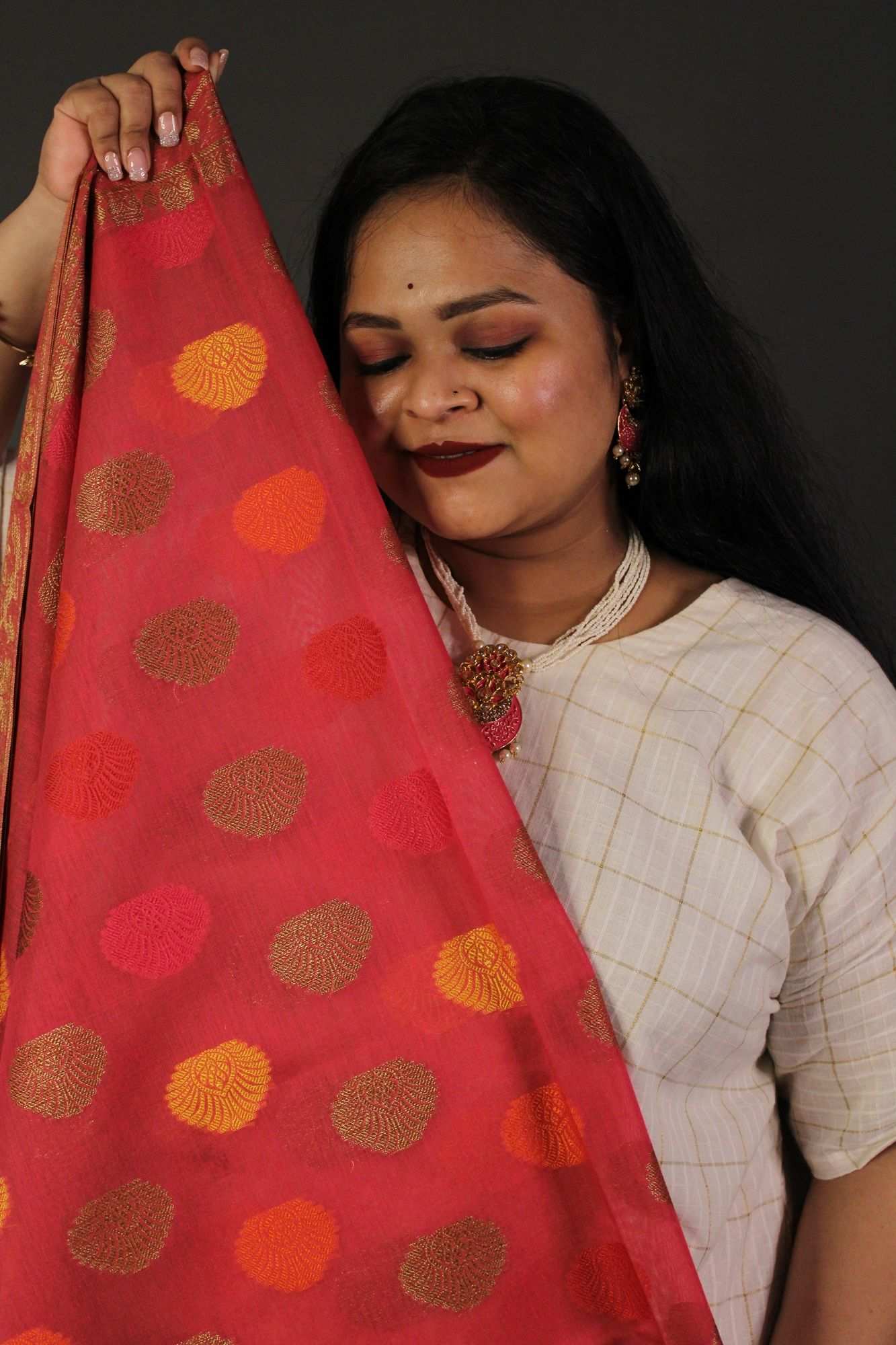 Banarasi tissue dupatta and contrast kurta readymade comfort wear salwar suit set - Isadora Life Online Shopping Store
