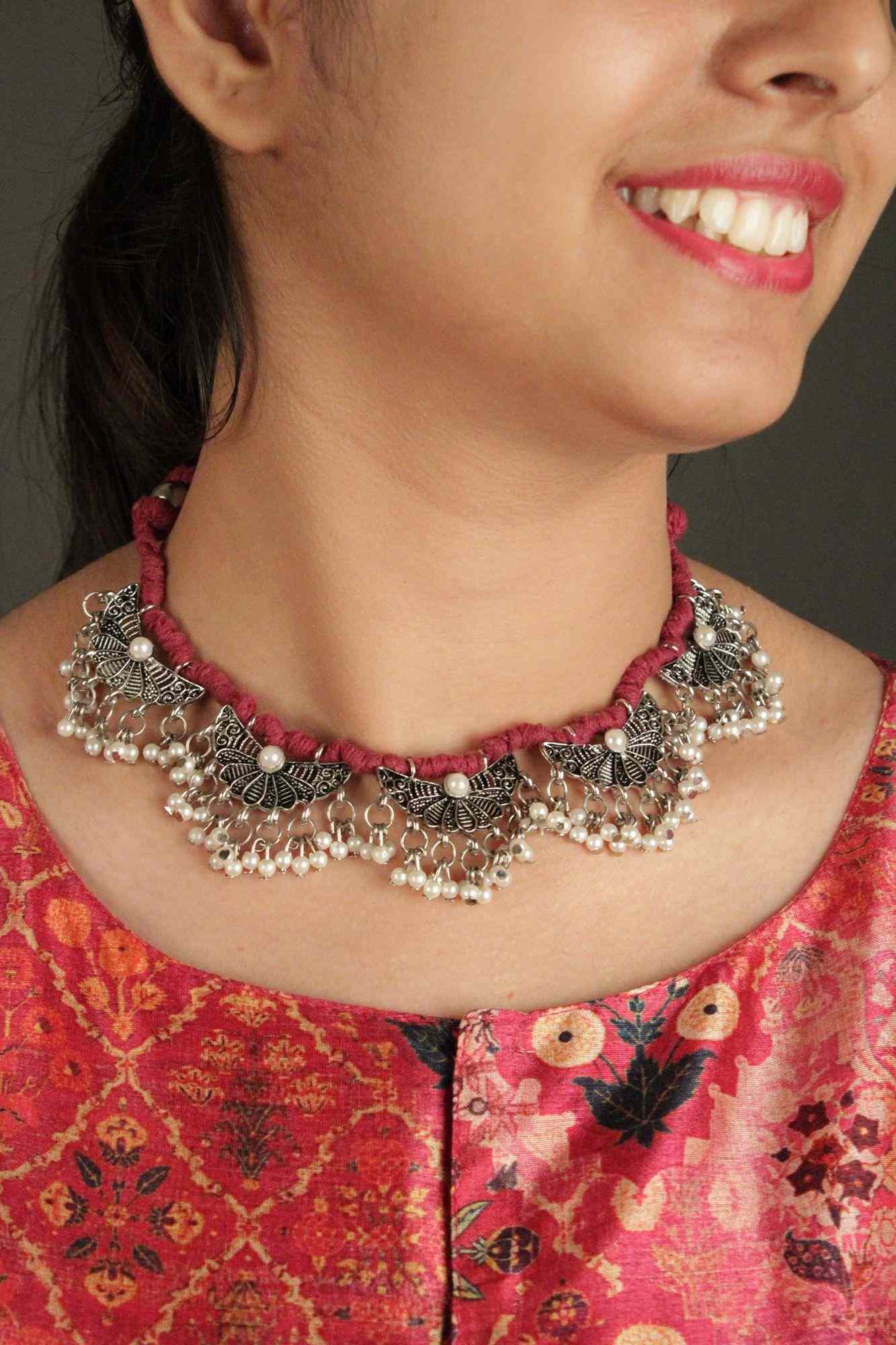 Exquisite Bohemian Silver Moti Necklace - Isadora Life Online Shopping Store