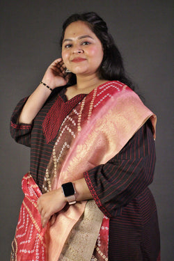 Ready to wear South cotton Salwar Kameez with Designer Bandhani Dupatta - Isadora Life Online Shopping Store